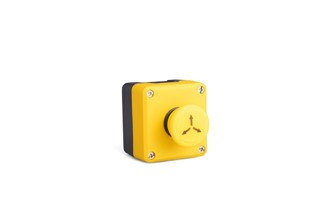 P Series Plastic 1 Hole CPDE+C3CK (NO)+C4CK (NC) Yellow-Black Control Box